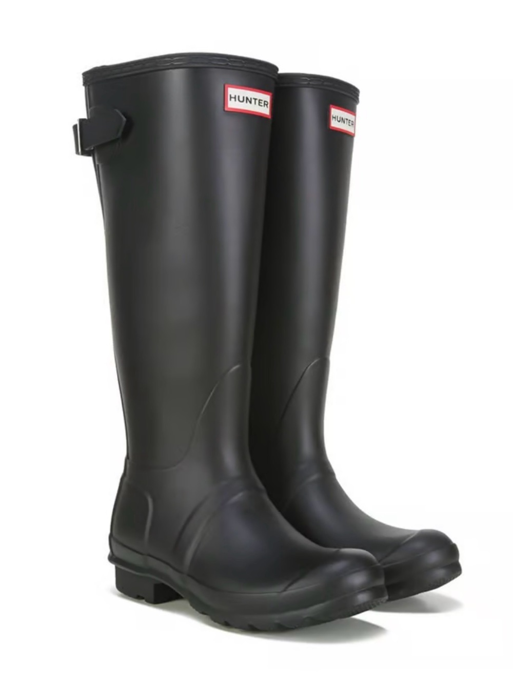 WOMENS Hunter Black Adjustable Rubber Tall Boots Wellies 9 US - Picture 5 of 5